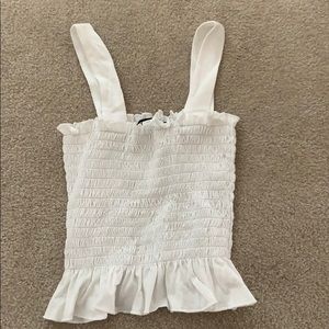 white crop tank top